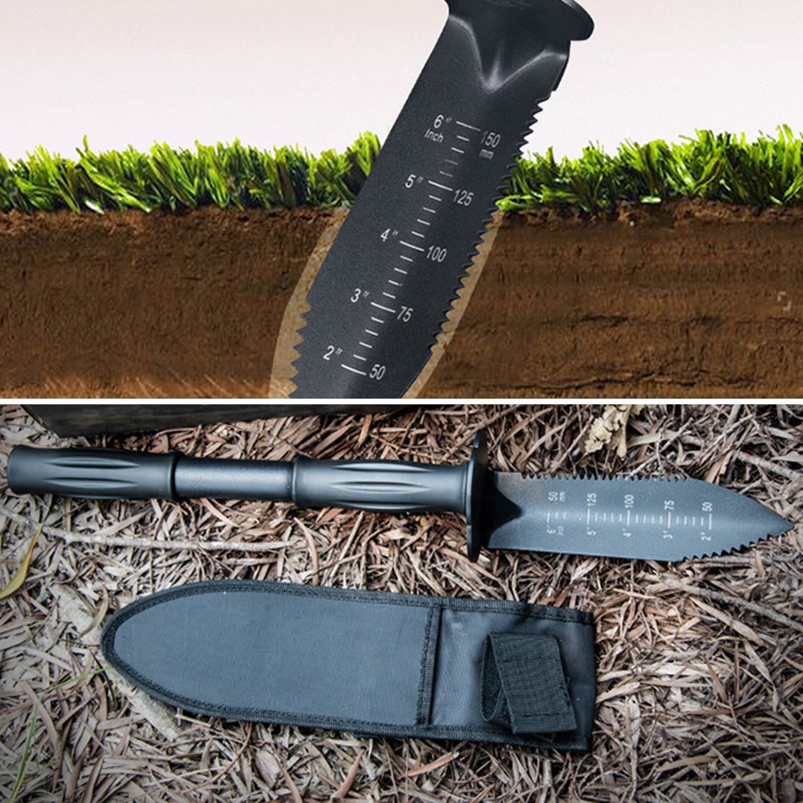 Smart Garden Edging - Pelle de jardin en acier inoxydable,