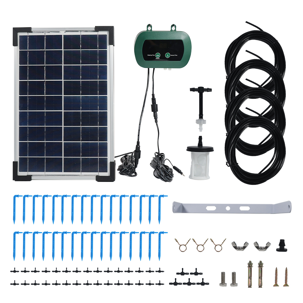 Smart Garden Irrigation - Équipement d'hydroponie solaire, pompes à micro-goutteurs,