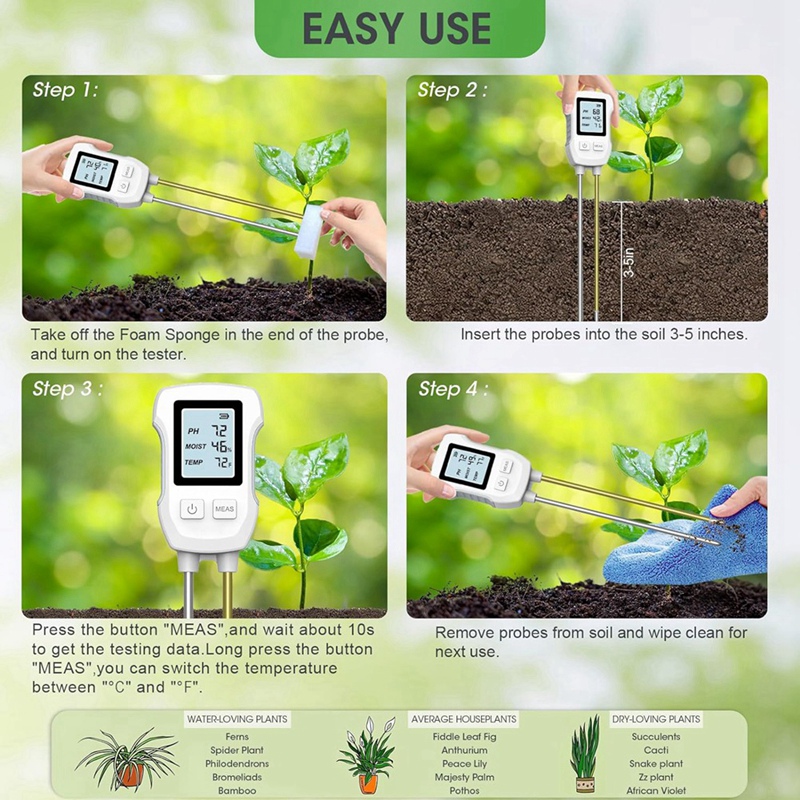 Testeur d'humidité du sol 3 en - Soil Test Digital avis et prix